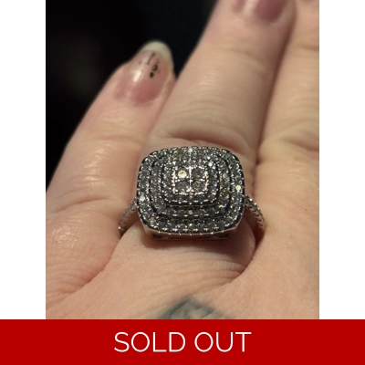 Sterling Silver Moissanite Ring